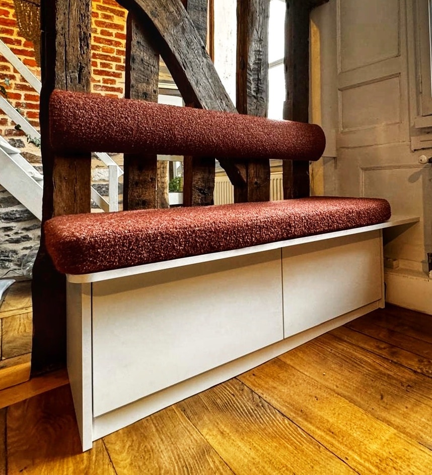 Banquette et dossier sur mesure centre historique Rennes